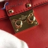 Valentino lock leather shoulder bag red